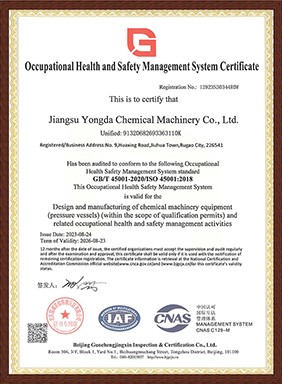 Occupational Health and safety Management System certification
